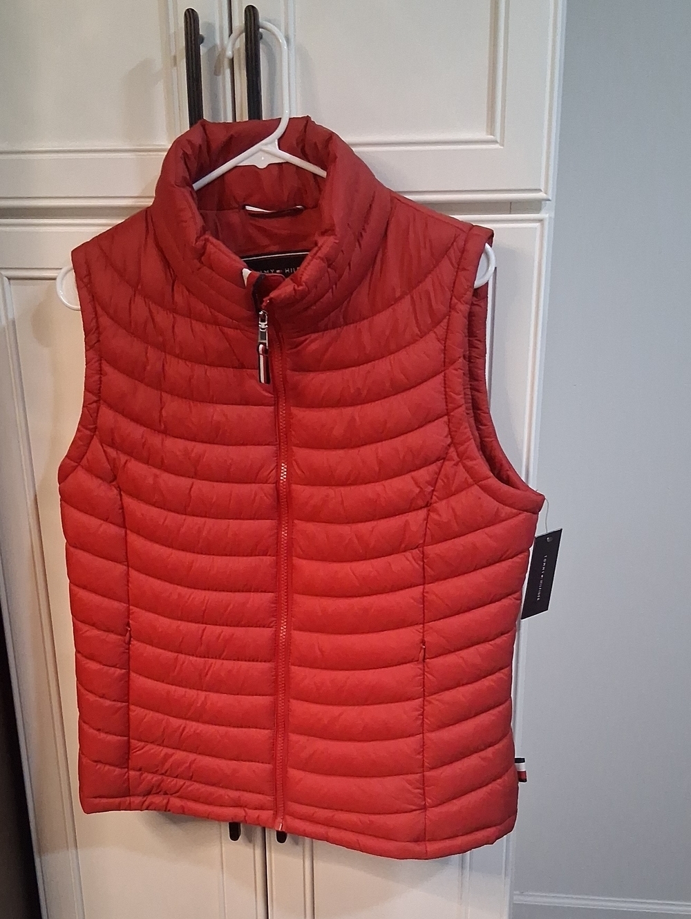 Womens Tommy Hilfiger Red Vest Size Large NWT